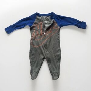 Nike Baby Grey & Blue Jumper | Size: 3M